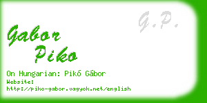 gabor piko business card